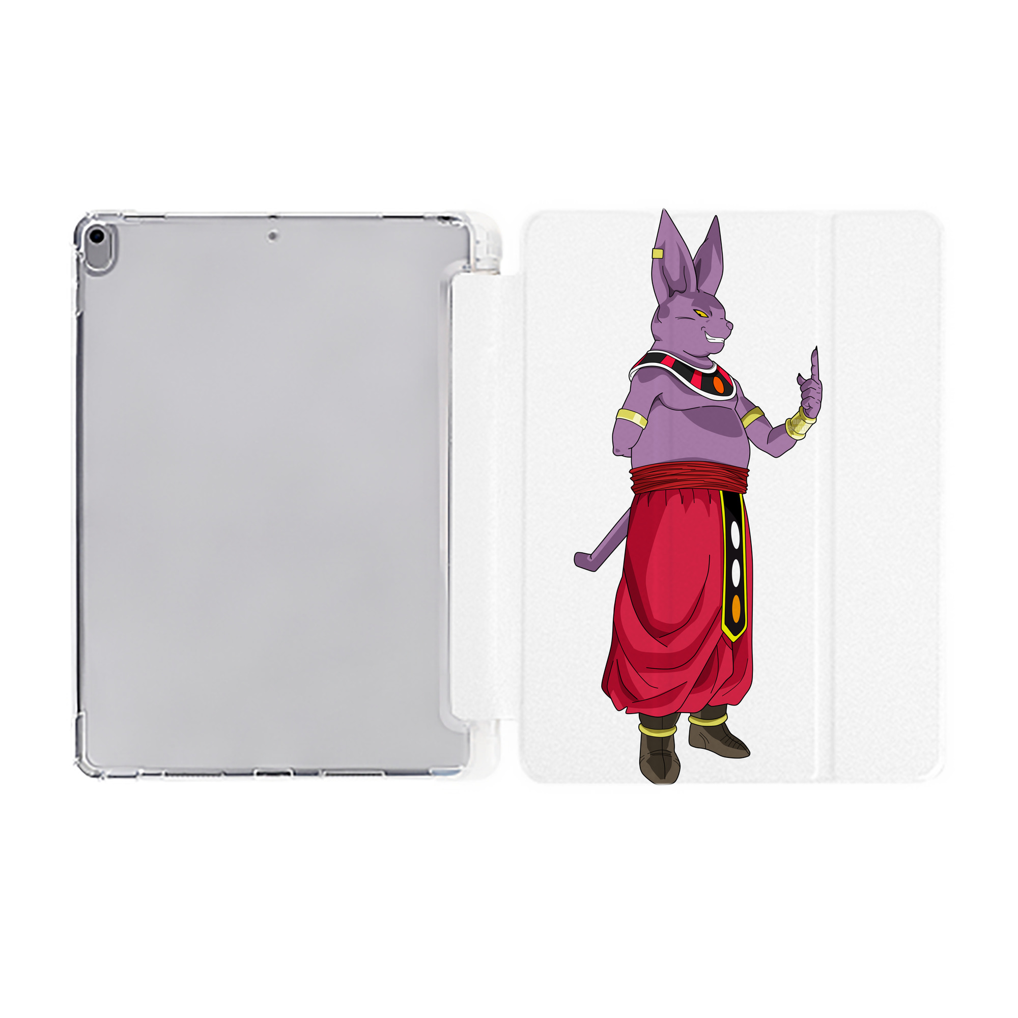 （画像用） ドラゴンボール シャンパ DRAGON BALL Champa IPad ケース ペン収納付き 三つ折りスタンド PUレザー×シリコン 対応機種9.5/10.5/10.9インチ